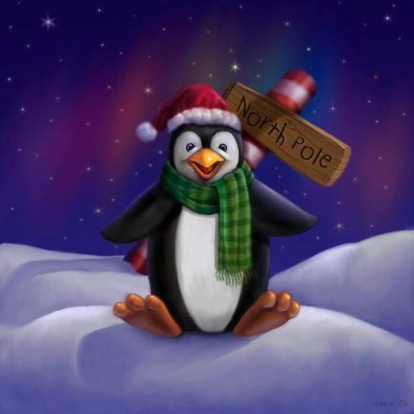 Penguin At The North Pole