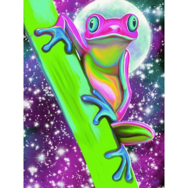 Frog Ladybugs and Flower II