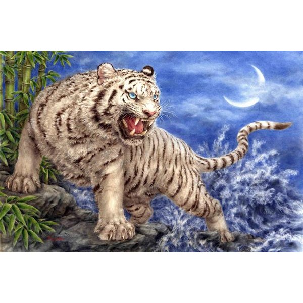 White Tiger And The Waves