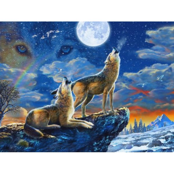 Wolves Howling to the Moon