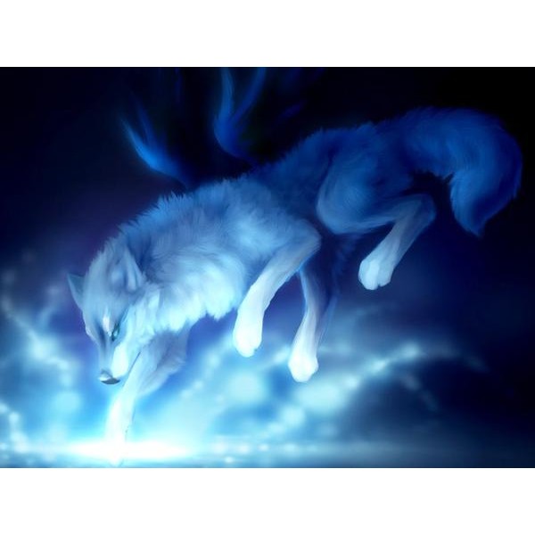 Mystic Blue Wolf