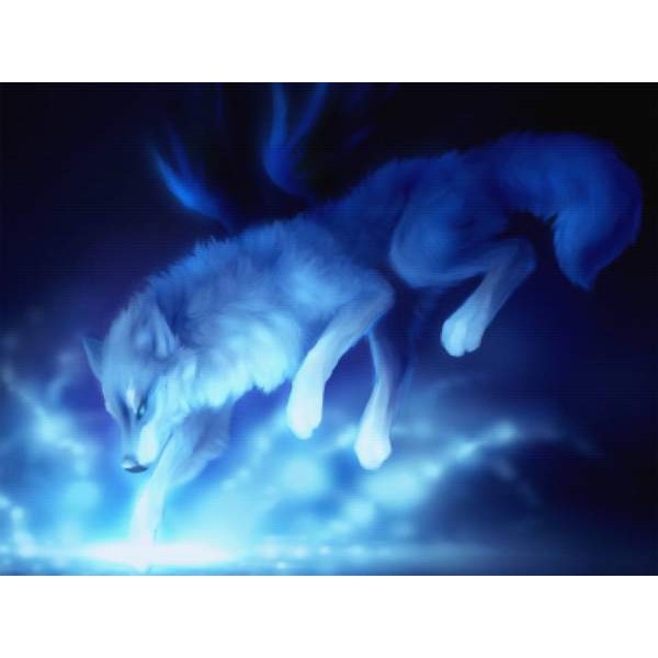 Mystic Blue Wolf