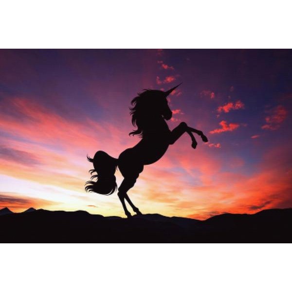 Unicorn At Sunset