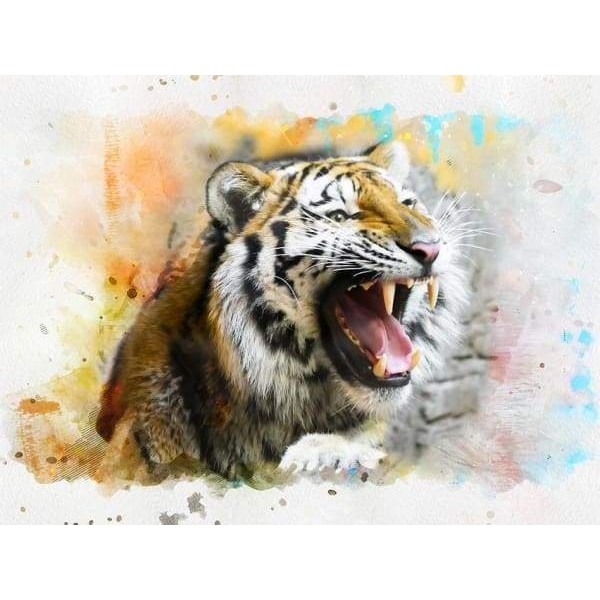 Fierce Tiger Watercolor