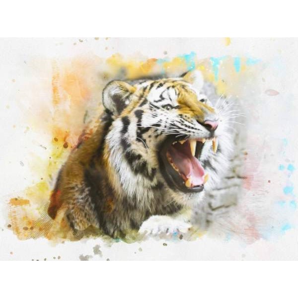 Fierce Tiger Watercolor