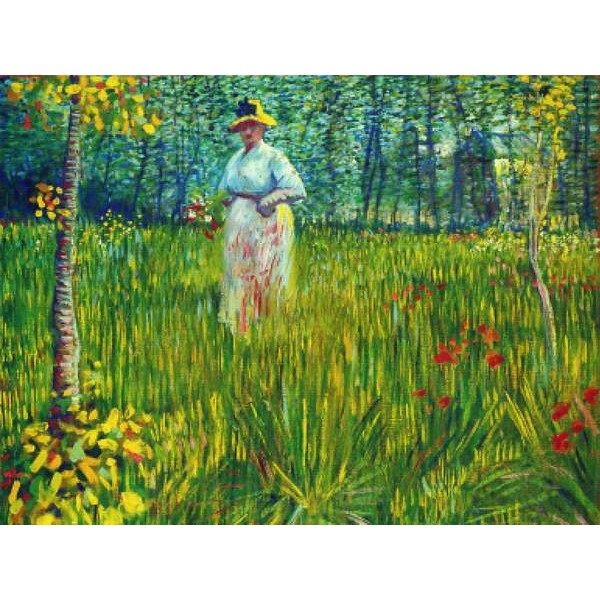 Femme Dans Un Jardin