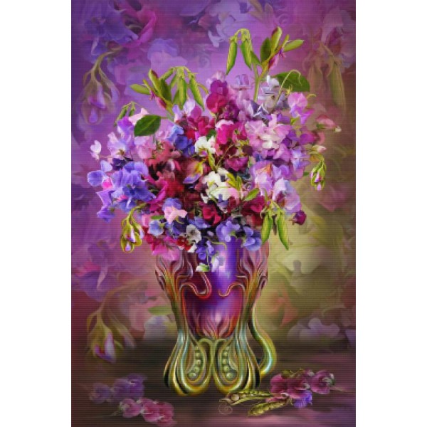 Sweet Pea In Vase