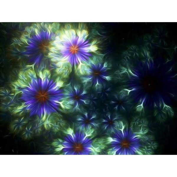 Blue Floral Fractal