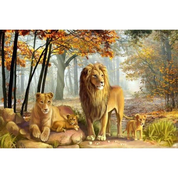 Happy Lion Family