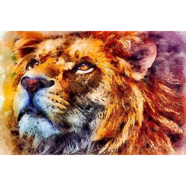 Watercolor Lion