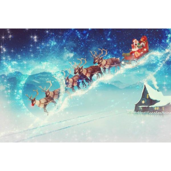Santa And His Reindeer