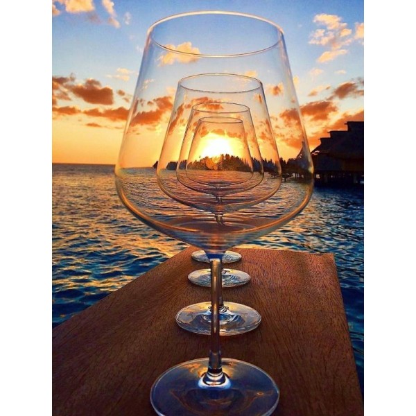 Sunset In A Wine Glass - Ships From US