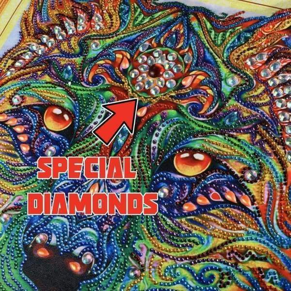 Colorful Owl (Partial Drill - Special Diamonds)