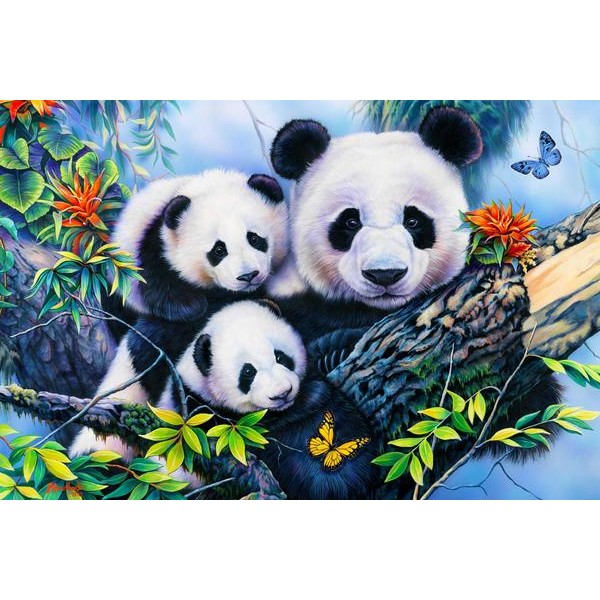 Happy Panda Family - Ships From US