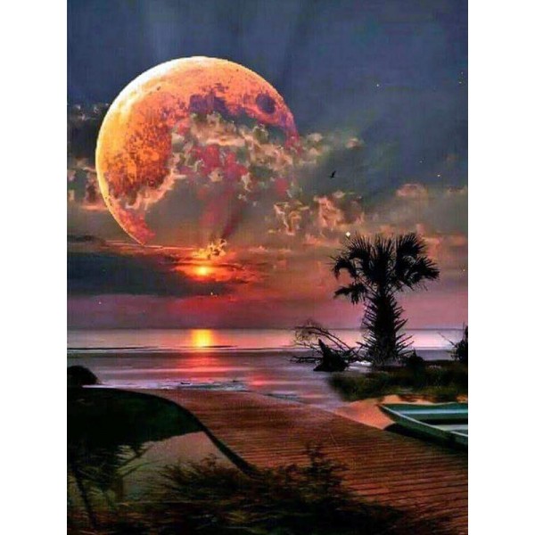 Half Moon Sunset