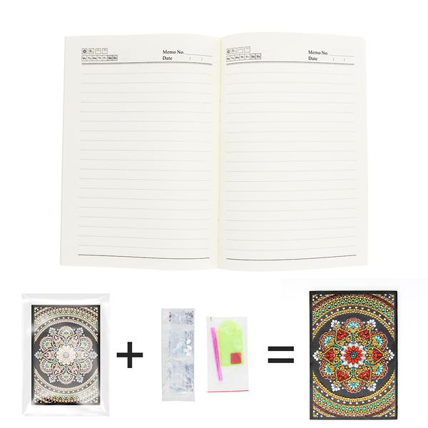 Red Floral Mandala Diamond Painting Journal