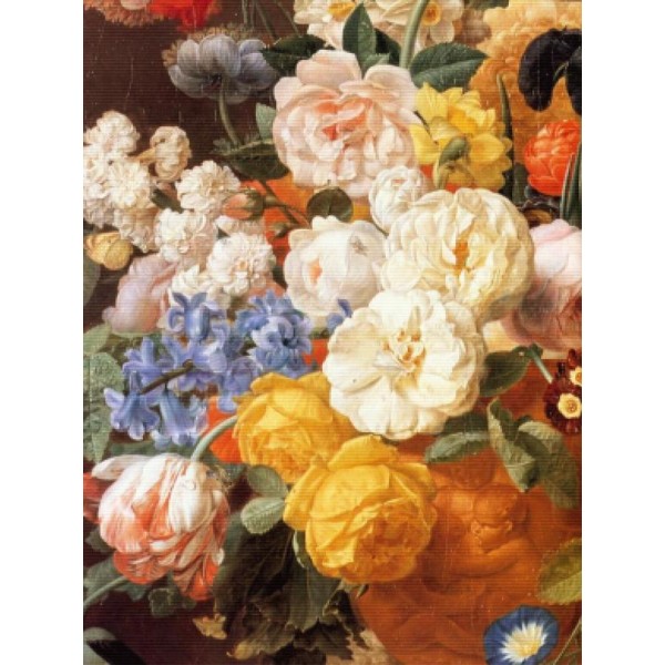 Bouquet Of Flowers In A Sculpted Vase