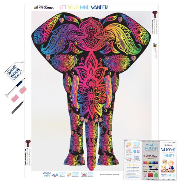 Elephant Rainbow Mandala