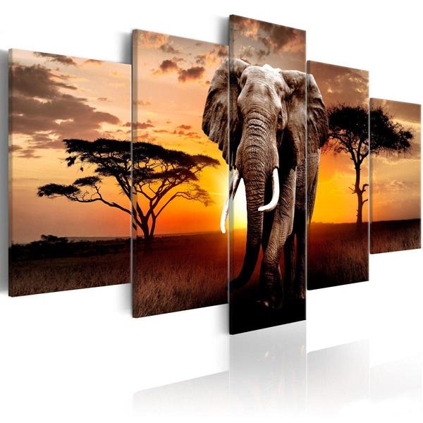 Wild Safari Elephant - 5 Panels