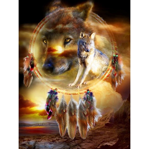 Desert Wolf Dreamcatcher