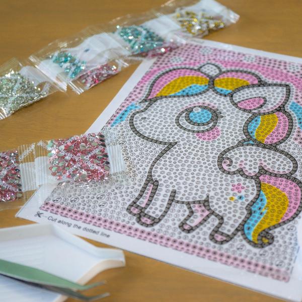 White Rainbow Pony Crystal Diamond Beginner Kit
