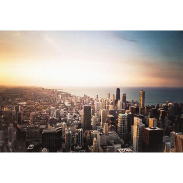 Chicago At Sunset