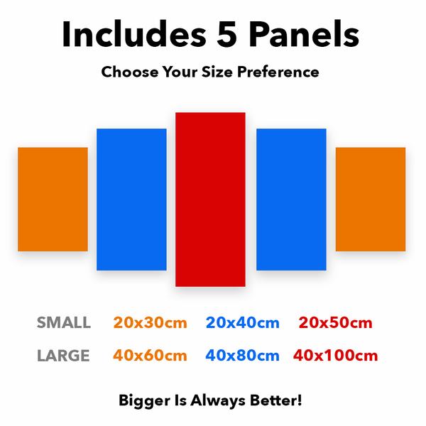 Ocean View - 5 Panels