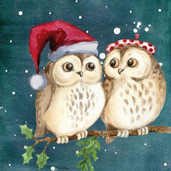 Christmas Owl Friends