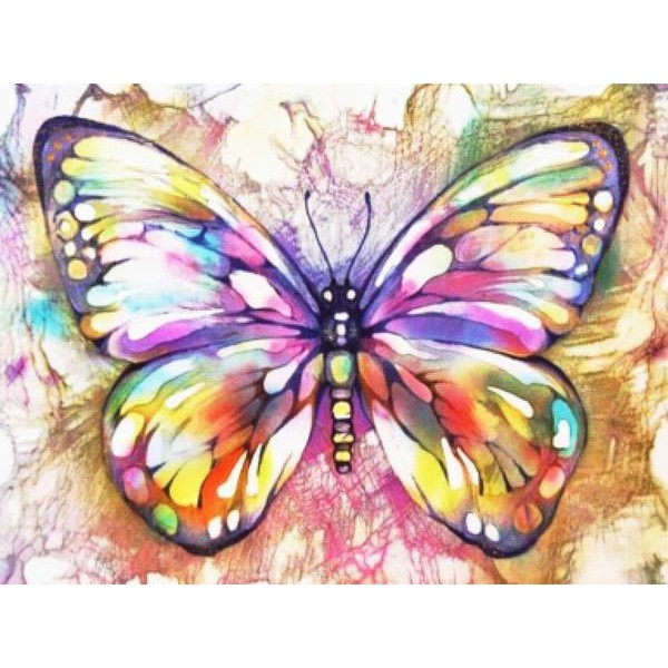 Watercolor Rainbow Butterfly