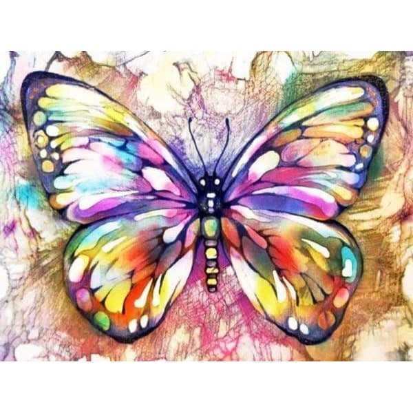Watercolor Rainbow Butterfly