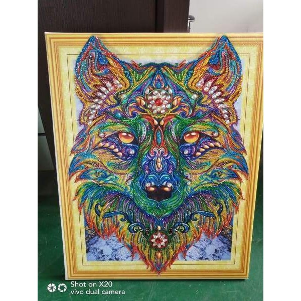 Spiritual Wolf (Partial Drill - Special Diamonds)