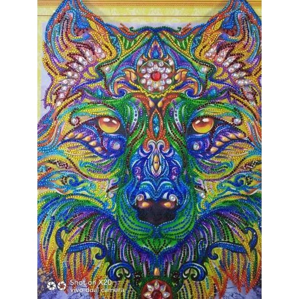 Spiritual Wolf (Partial Drill - Special Diamonds)