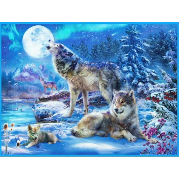 Winter Wolf Family